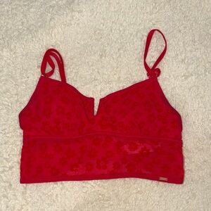 PINK Victoria's Secret Red Floral Bralette